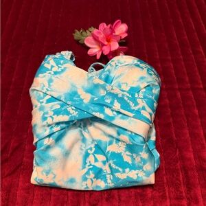 Calvin Klein Tropical Waters Scoop Back Tankini Swim Top  Size M